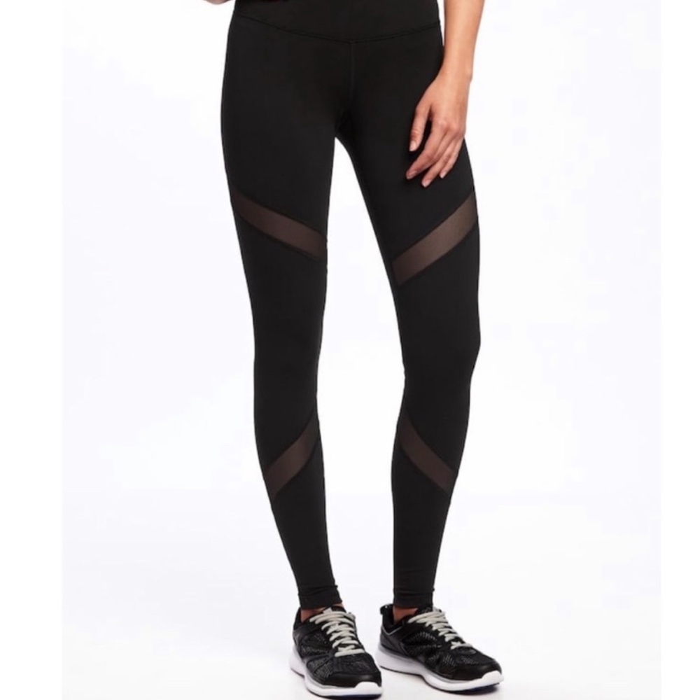 Diagonal mesh elevated compression Legging